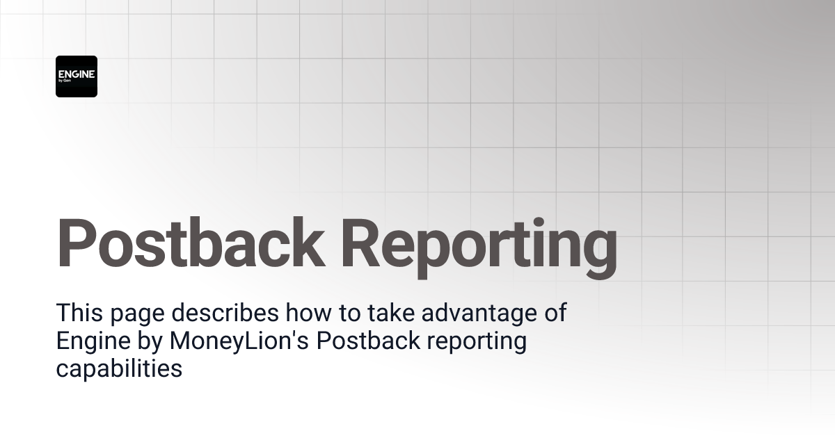 Postback Reporting | Developer Center