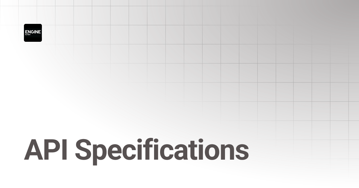 API Specifications | Developer Center